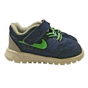 Nike Flex 2015 Run Athletic Shoes Toddler Size 3C Blue Green